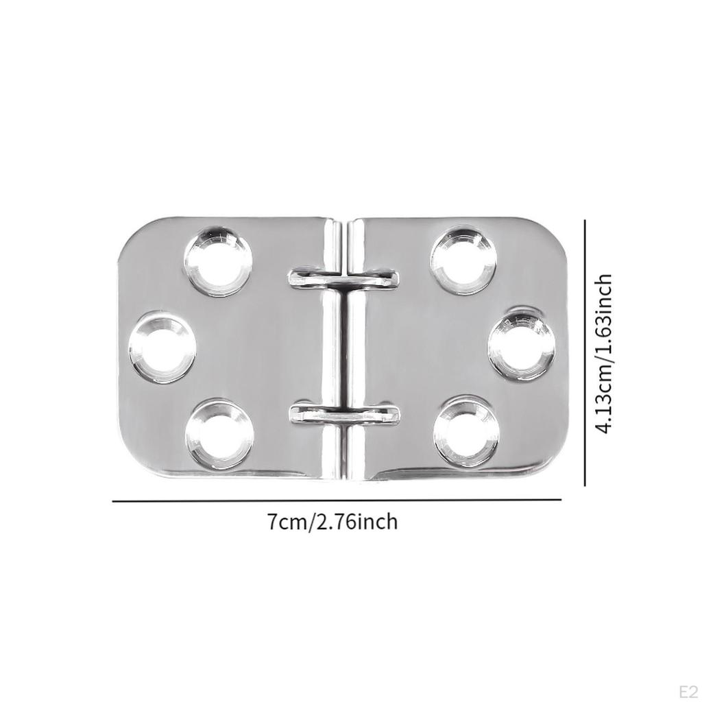 2x Marine Hinges Door DIY Parts 2.76inchx1.63inch Folding Replacement Hardware for Window RV