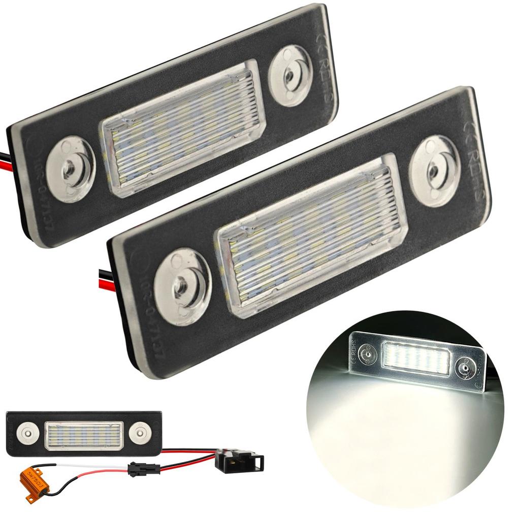 LED Kennzeichenleuchten kompatibel mit Skoda Octavia II, Roomster 550lm, 2 Stück Off-Road