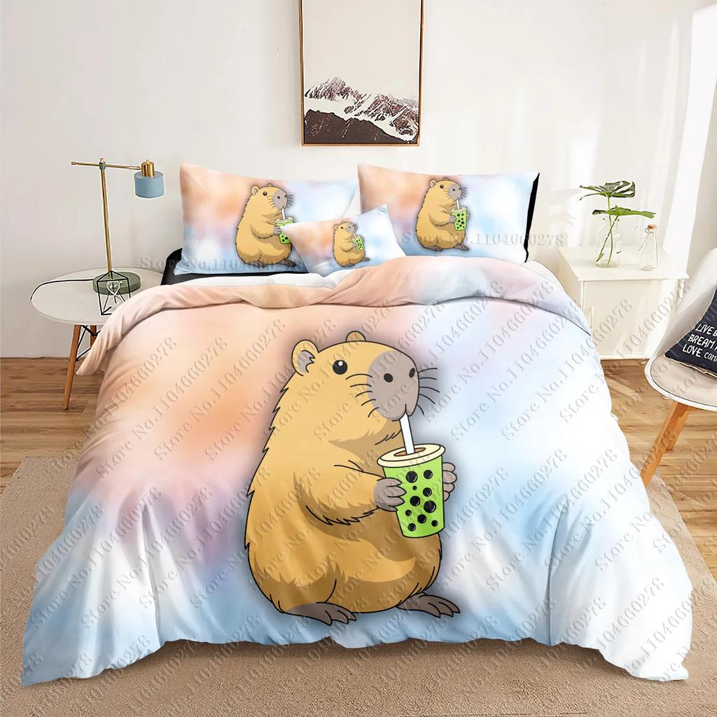 Capybara 3D Bedding Sets Print  Duvet Cover Adults/ Children Bed Comforter  Birthday Gift Dropshipping