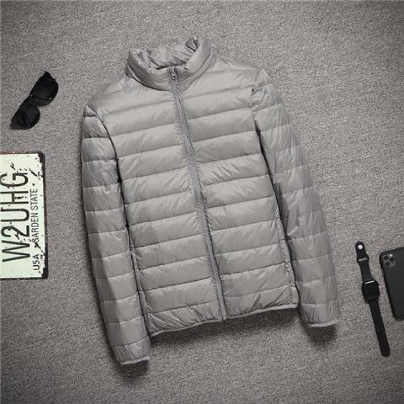 Men's 2023 Lightweight Cotton Jacket - Thin, Versatile, Stand Collar, Short, with Hood for Autumn/Winter