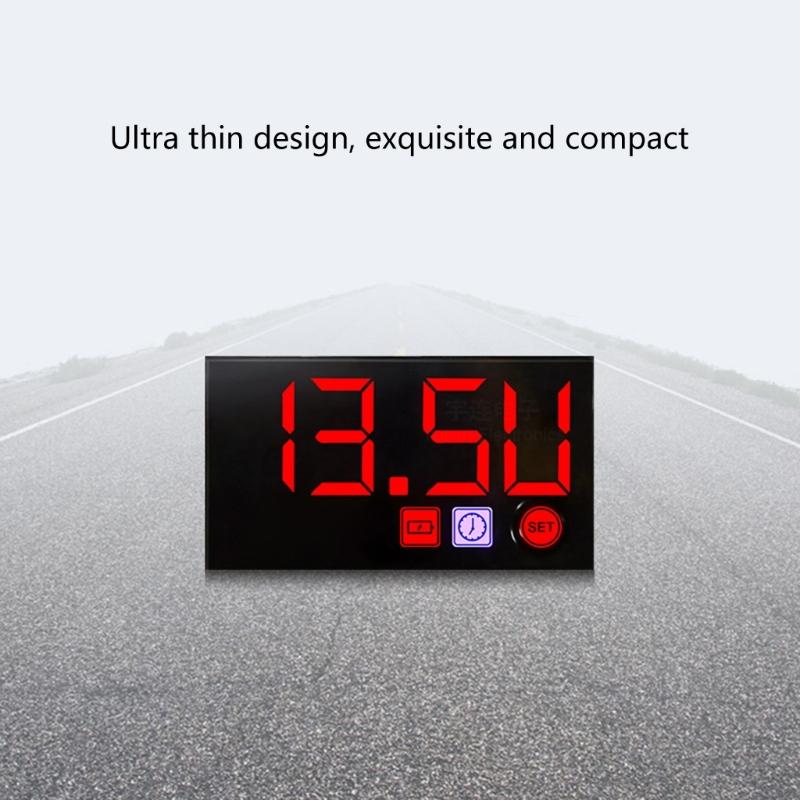 12V Motorcycles Digital Clock Voltmeter Thermometer Motorcycles Accessory  Electronic Meter Waterproof