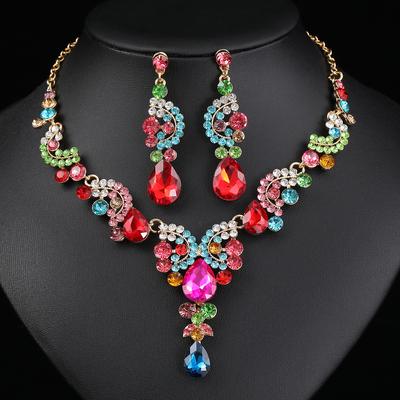 2026 Necklace Earrings Set, High-end Three-piece Bridal Wedding Accessories
