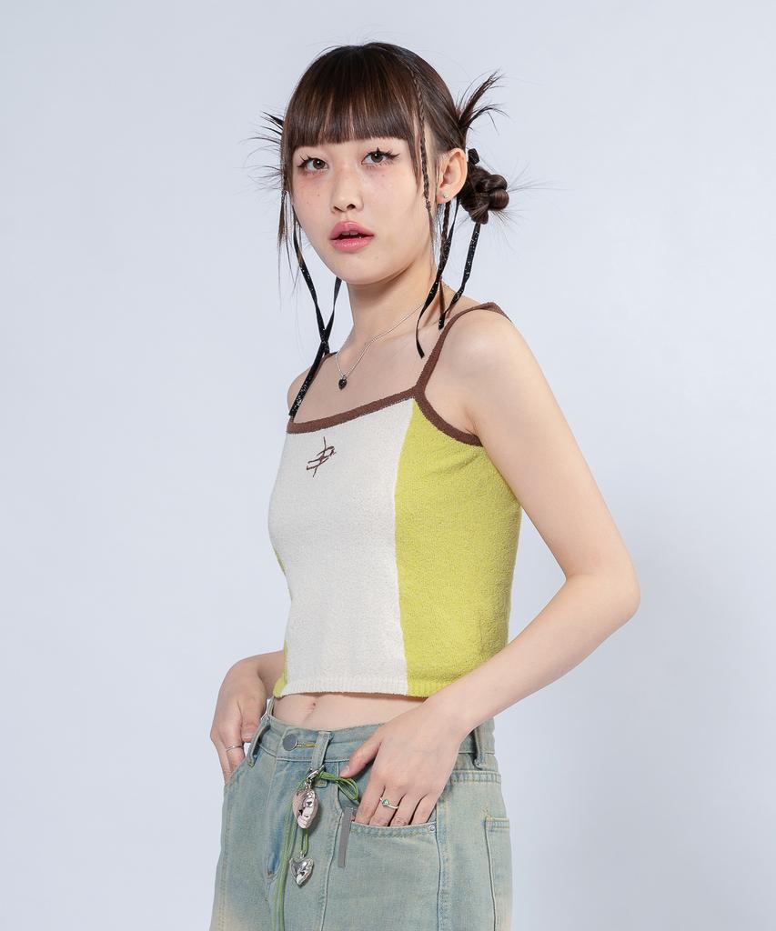 UNUSUALNORMAL Nash 2 Color Knit Top_Cream