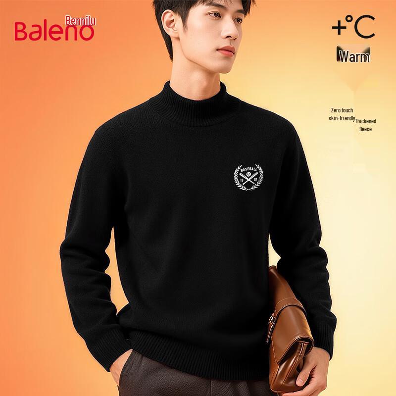 Baleno Men s Thickened Half-High Collar Pullover Sweater M