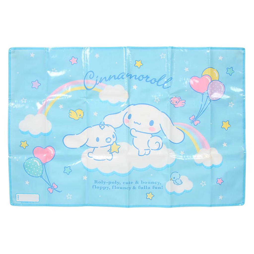 Sanrio Cinnamoroll Leisure Sheet Single Person with Storage Bag and Name for Picnics and Excursions (PP), Size, Tag, (604194)