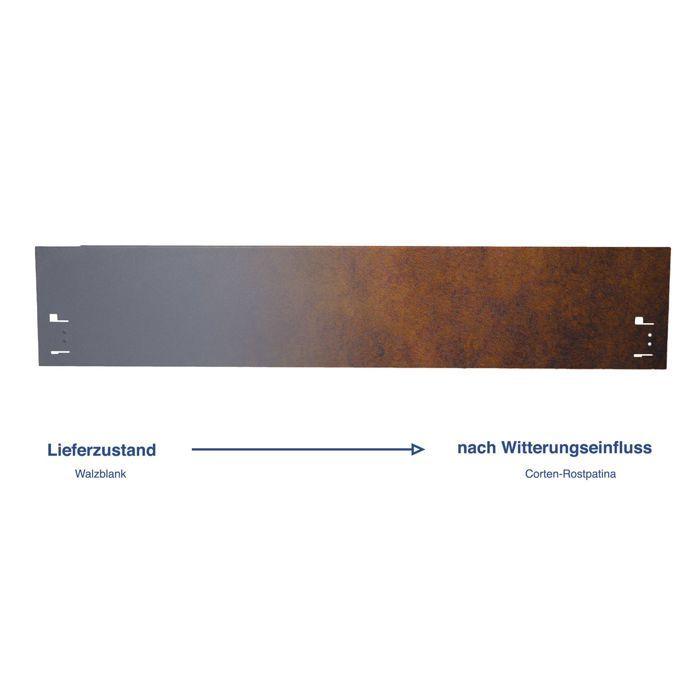 Garden Edge - ICH-ZAPFE.DE - Corten Steel - 120 Cm Long - 13.5 Cm High - Brown