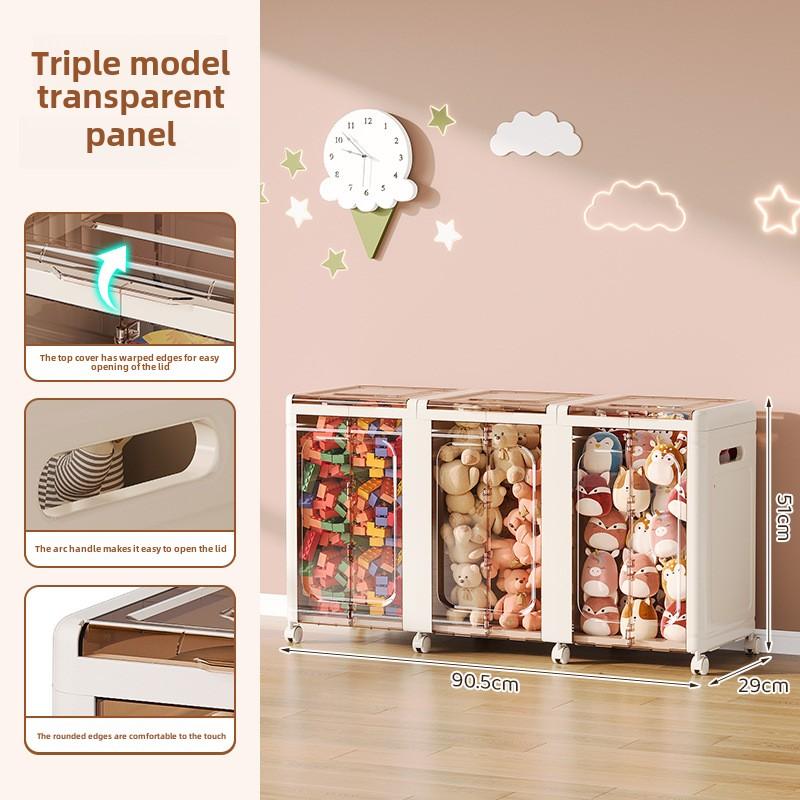 Ящик для хранения игрушек, вместительный детский шкаф для хранения игрушек, встроенный складной бытовой многофункциональный шкаф для хранения большой вместимости 3pcs