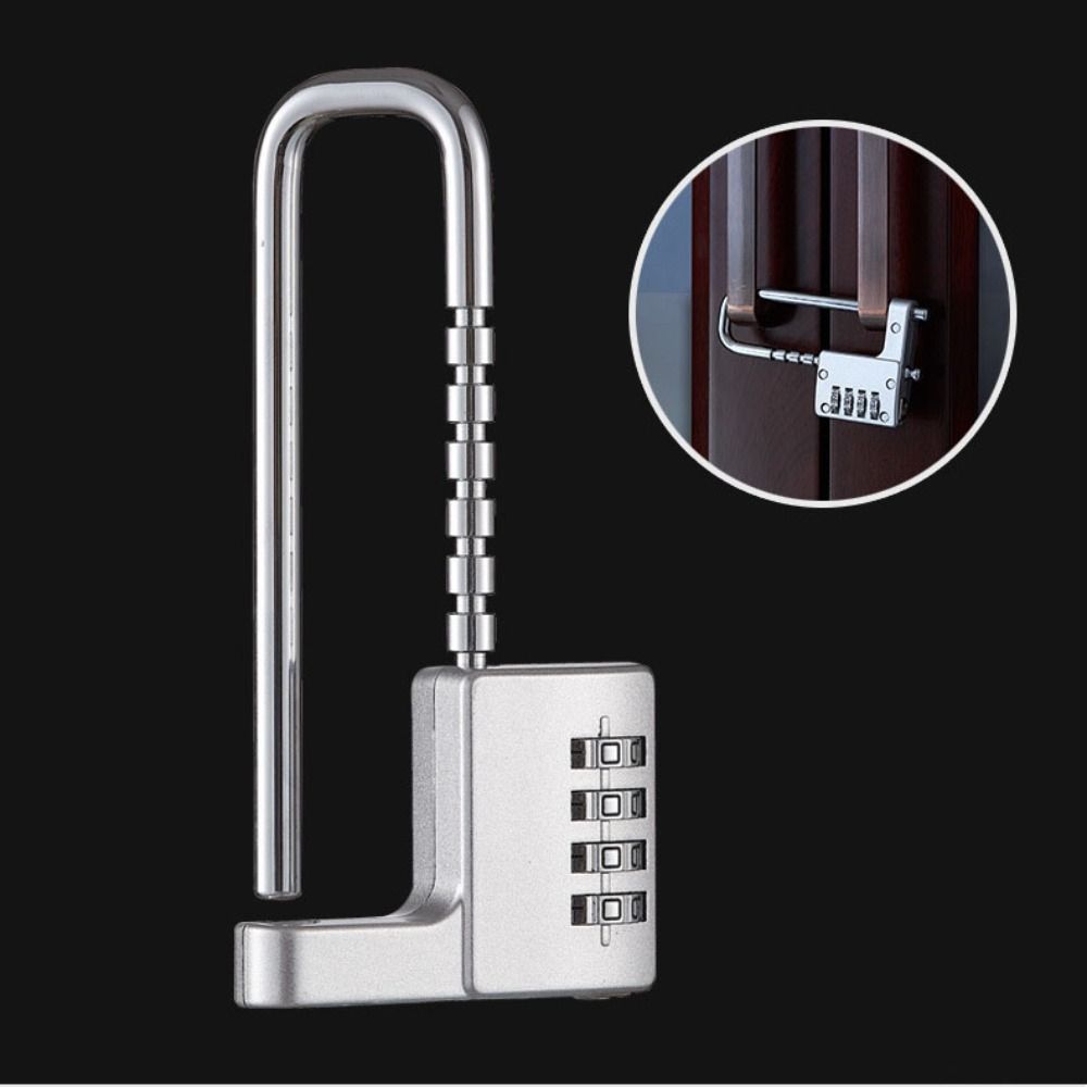 Adjustable Combination Padlock 4Digit Code Lock Retractable Password Lock Head Wardrobe
