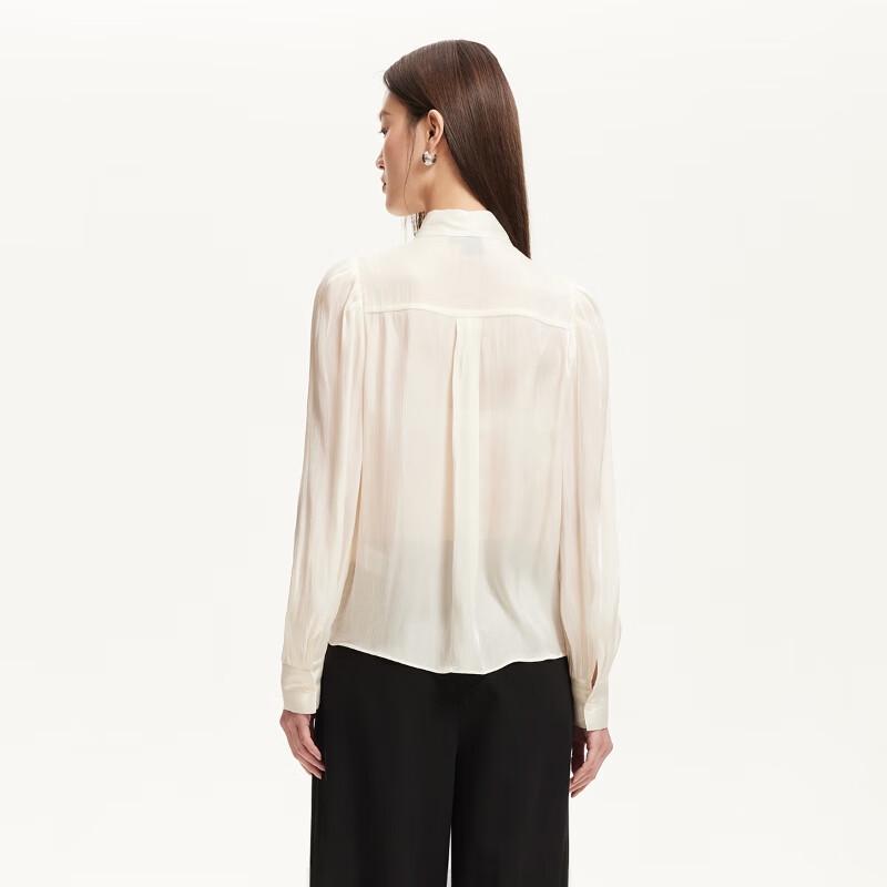 VEROMODA Women's V-Neck Bow-Tie Design Shirt