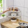 Kitchen Spice Rack Corner Stackable Standing Triangle Rack Countertop Storage Organizer Shelf Bathroom Shower Makeup Storage