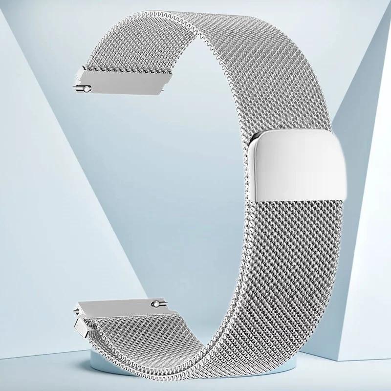 

20 22mm Watch Band For Samsung Galaxy Watch 6 4 classic 5/pro Active 2/3 40/44 gear s3 frontier Magnetic Bracelet Milanese Strap 20MM