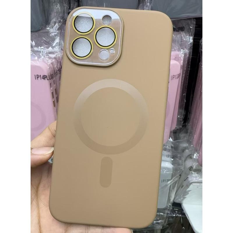 Applicable To IPhone16ProMax Liquid Silicone Magnetic Suction Phone Case Apple 15 Full-cover Soft Anti Fall 14 Protective Case