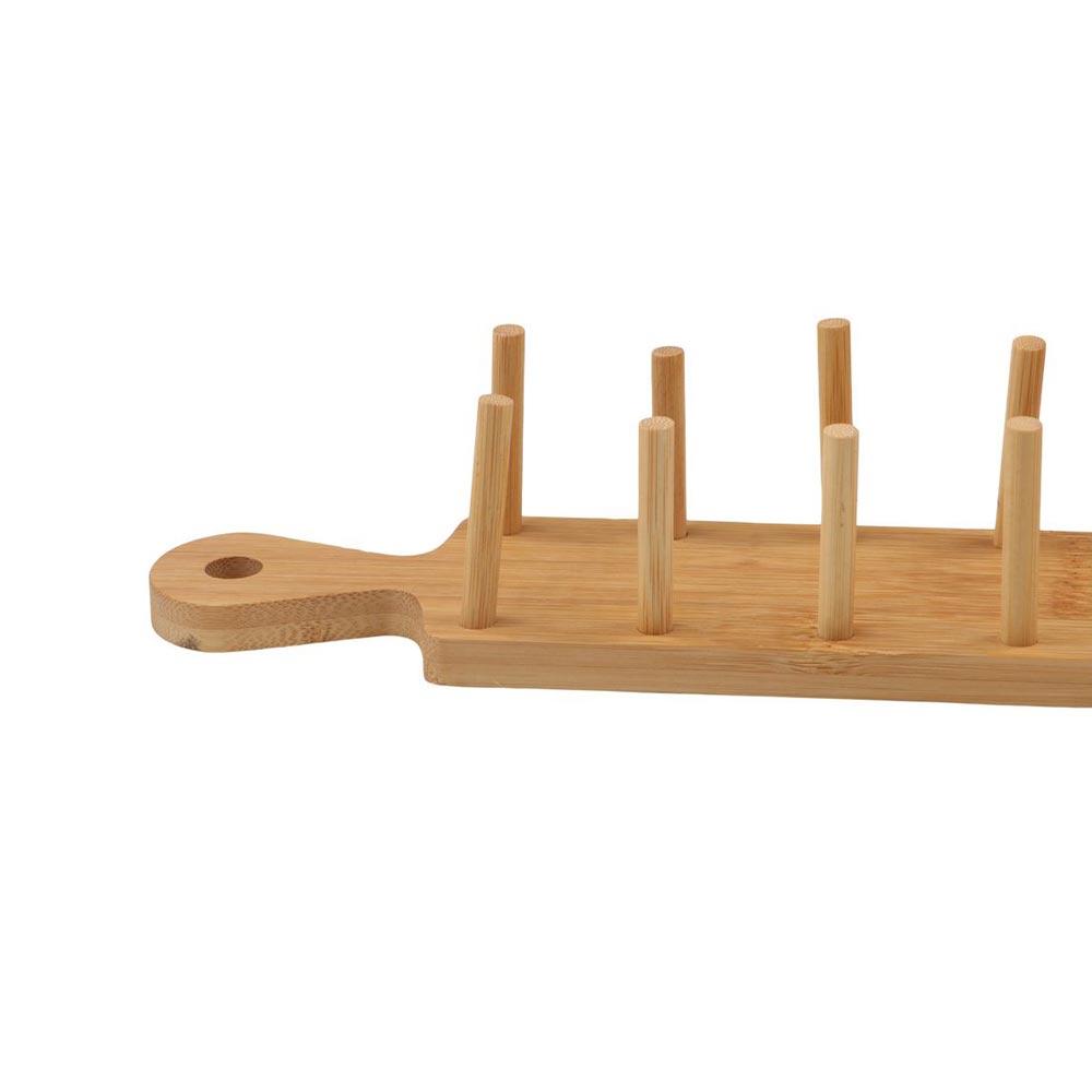 Bamboo Taco Plates Rack Handle Taco Tray Organizer Natural Appetizer Server Kit  Food