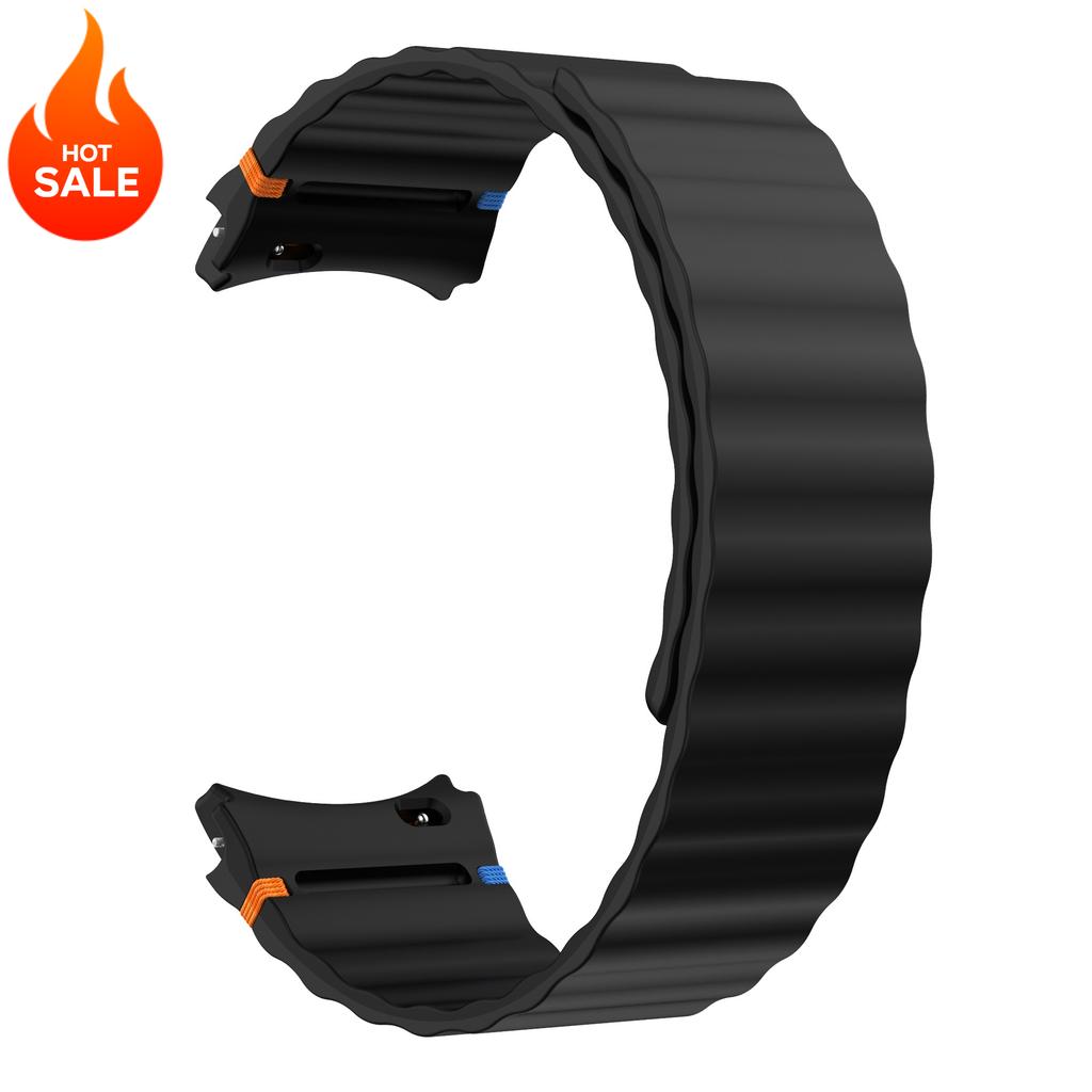 No Gaps Silicone Magnetic Band for Samsung Galaxy Watch 7/FE/6/5/4/Classic 40mm 44mm 5Pro Sport Bracelet for Galaxy Watch 6 4 Classic 43/47mm