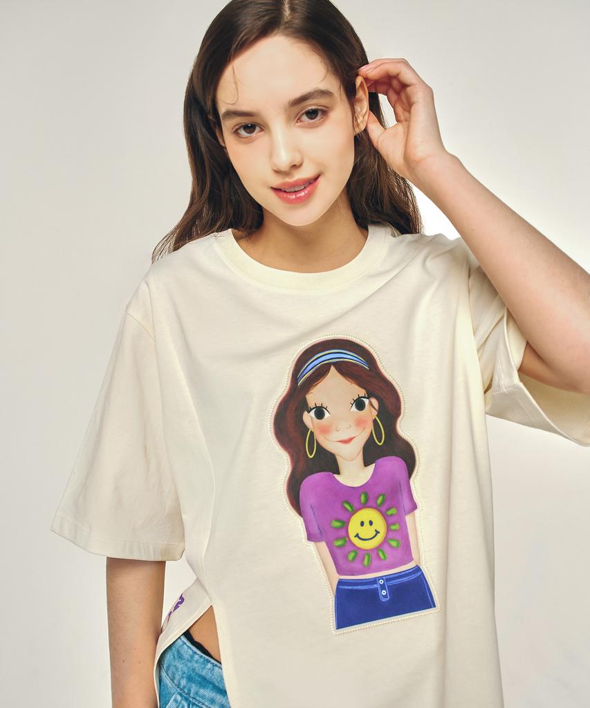 Yugsimwon Side Slit T-Shirt F Luna