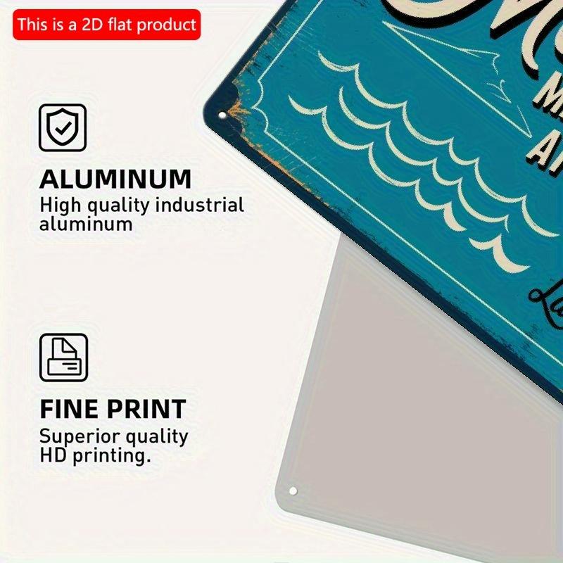 2D Flat Wooden 1pc 30*20cm Rustic Wooden Signs " Turquoise Sign Celebrating Lake Memories. " Durable Wall And Garden Decor For Indoor And Outdoor Use