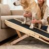Pet Ramp Foldable 4-Level Adjustable Height Angles Wooden Dog Safety Ramps For Dogs Cats Couch Suv Indoor Various Furniture
