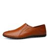 Italienische Schuhe Herren Casual Echtleder Slipper Herren Atmungsaktive Bootsschuhe Slip-on Mokassins Vintage Leichtgewichtige Laufschuhe