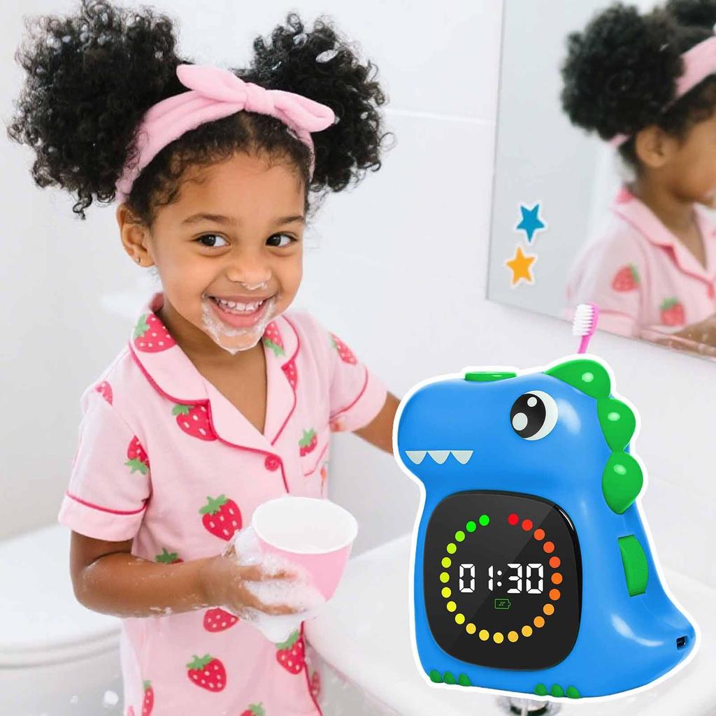 Visueller Timer für das Klassenzimmer Dinosaurier Schreibtisch-Timer Wiederaufladbares LED-Display Stille Countdown-Zeitmessgerät für Zuhause