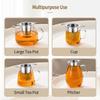 Detachable Fine Mesh Tea Infuser Stainless Steel Coffee Filter with Lid,Double Handle Leak-Proof Hanging Cup Strainer Durable