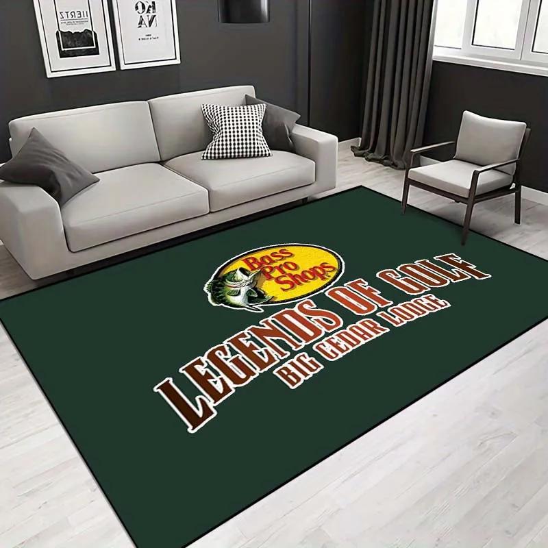 Fishing B-Bass Pro Pattern Living Room Bedroom Carpet Bedside Bathroom Floor Mat 15 Size Custon Pattern Area Rug Room Club Decor