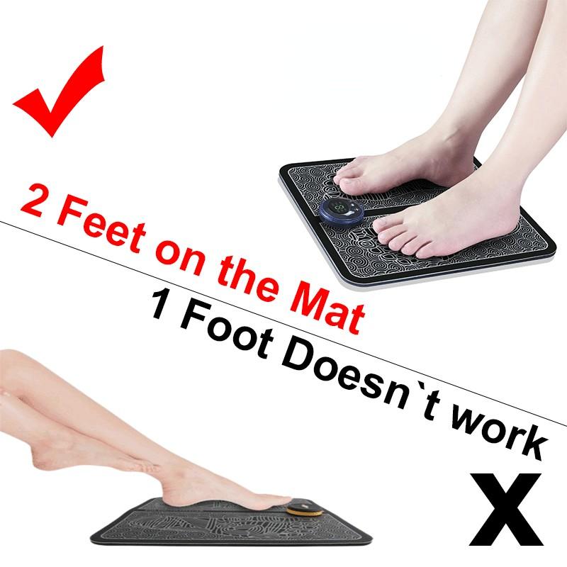 EMS Foot Massager Electric Massage Mat with USB Charging Foot Relaxation Pads with 8 Modes 19 Levels Feet Muscle Stimula Practical Use