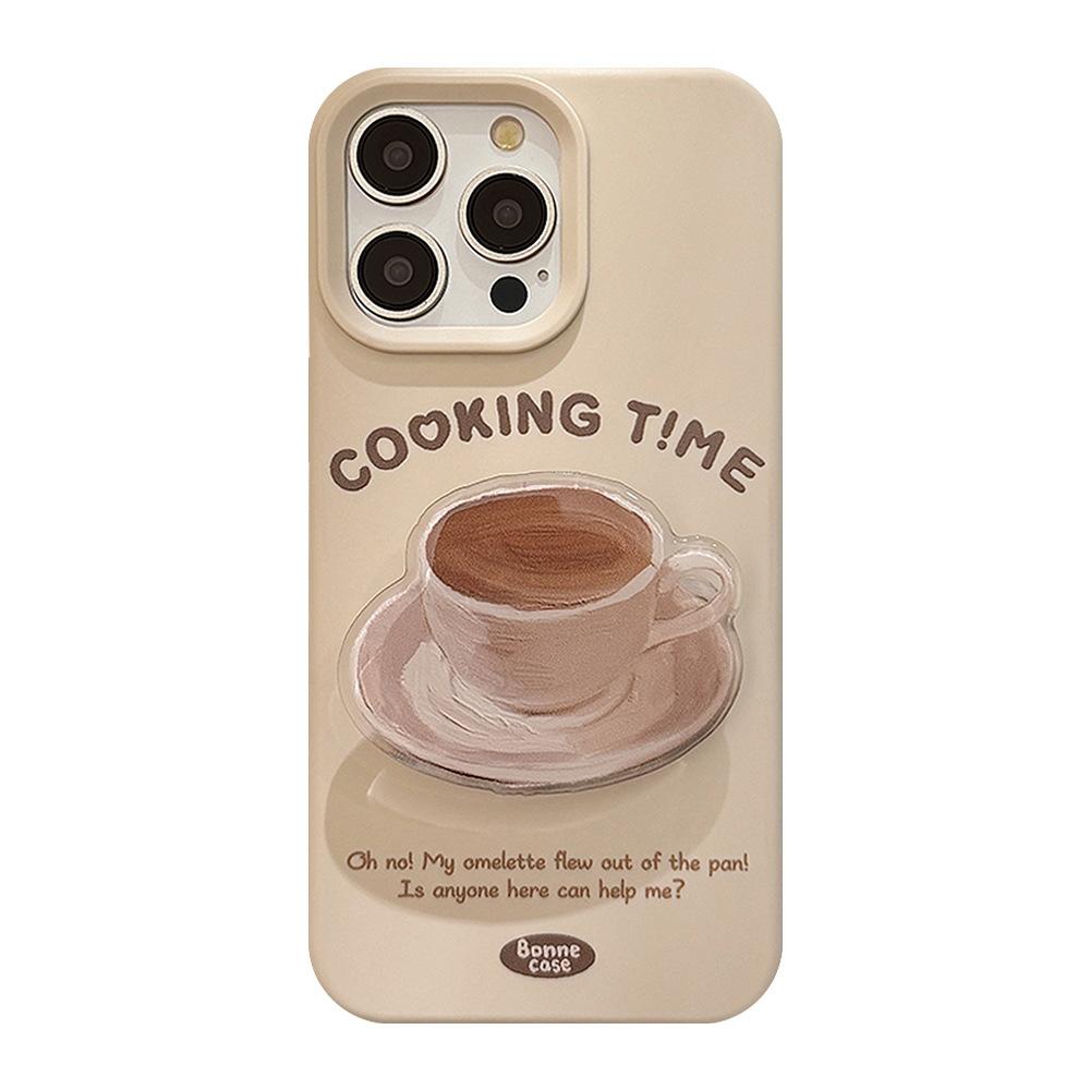 Coffee Cup Dessert Stand Iphone17 Mobile Phone Case Apple 14 Retro 16promax Suitable for 13 Anti Fall 15 Soft