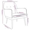 351405 vidaXL Fauteuil Gris foncé 62x79x79 cm Velours