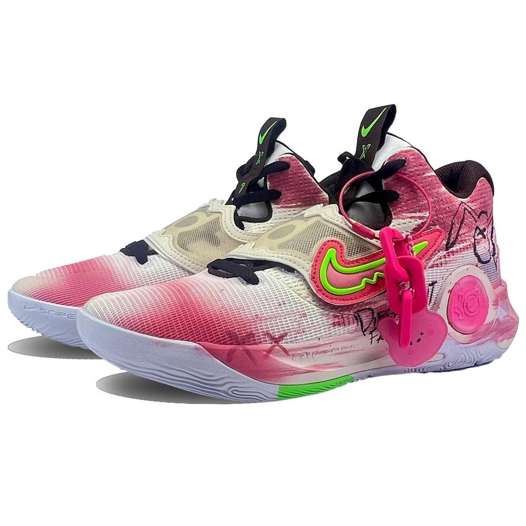 Nike KD Trey 5 X Cushioning Slip Resistant Abrasion Resistant Low Top Basketball Shoes Unisex Pink DJ7554-014(Team-726)-Random Packaging Bags