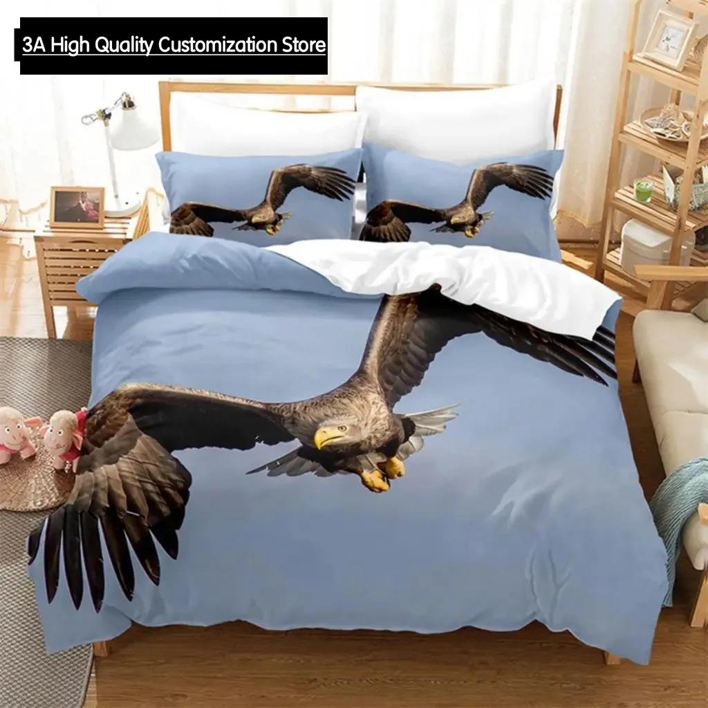 Comforter Blue Sky Eagle Queen Bedding Set Bedding Digital Printing King Size Bedding Set