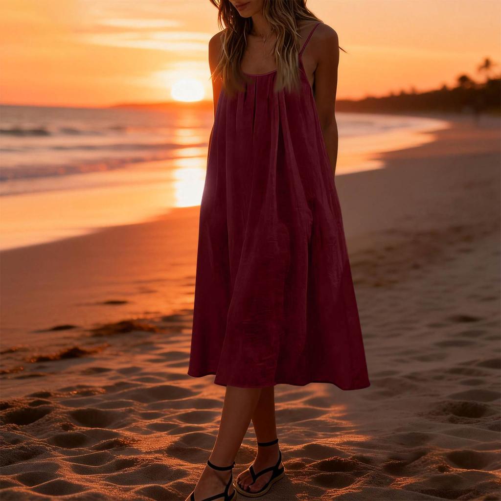 Women's Backless Strapless Dresses, Backless Loungewear Dress, Sleeveless, House Dress, Long Dress With Back Bow