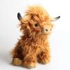 25cm Realistisch Schots Hooglandrund Pluche Speelgoed Ruw Bont Knuffeldier Pluizige Koe Poppetje Volwassenen Huis Slaapkamer Decoratie Cadeau