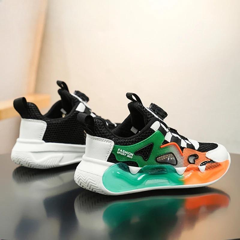 Breathable Mesh Kids Sneakers Lightweight Summer Casual Shoes for Boys School Sports Walking Size 28-39