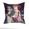 L-Life Is Strange Game Pillow Case Square Double-Sided Printing Short Plush Sofa Cushion Cover Bedroom Bedside Pillow