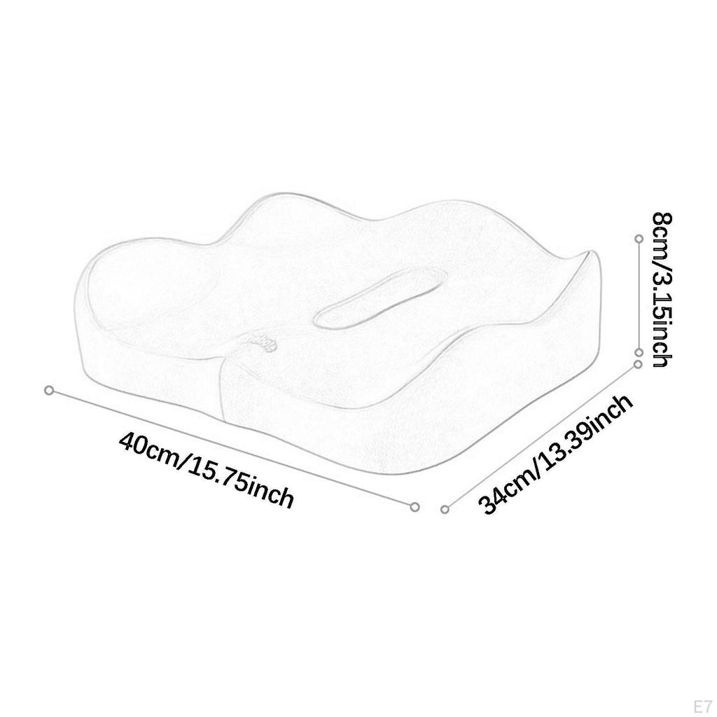 Memory Foam Seat Cushion Butt Pillow Premium Ergonomic Anti Slip Bottom Gifts Cushions Chair