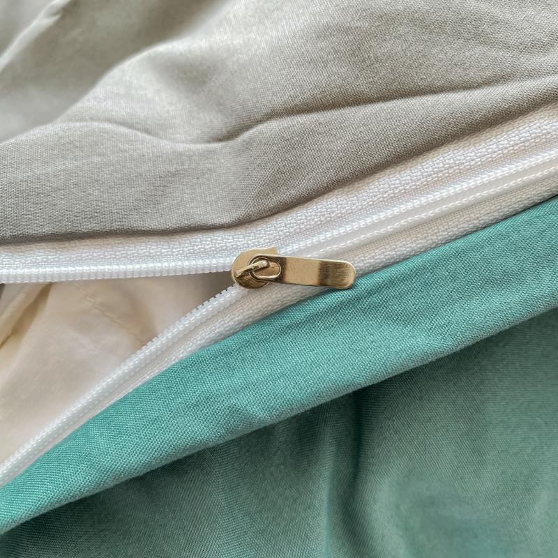 Solid Color Duvet Cover Set Washed Cotton Nordic Comforter Cover Pillowcase Single Double Queen King Size Bedding Set (No Sheet)