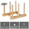Cabinet Tableware Organizer Kitchen Storage Rack Bamboo Anti-skid Plate Pot Lid Dish Laptop Bowl Drying Holder Organization Cutting Board Drainage