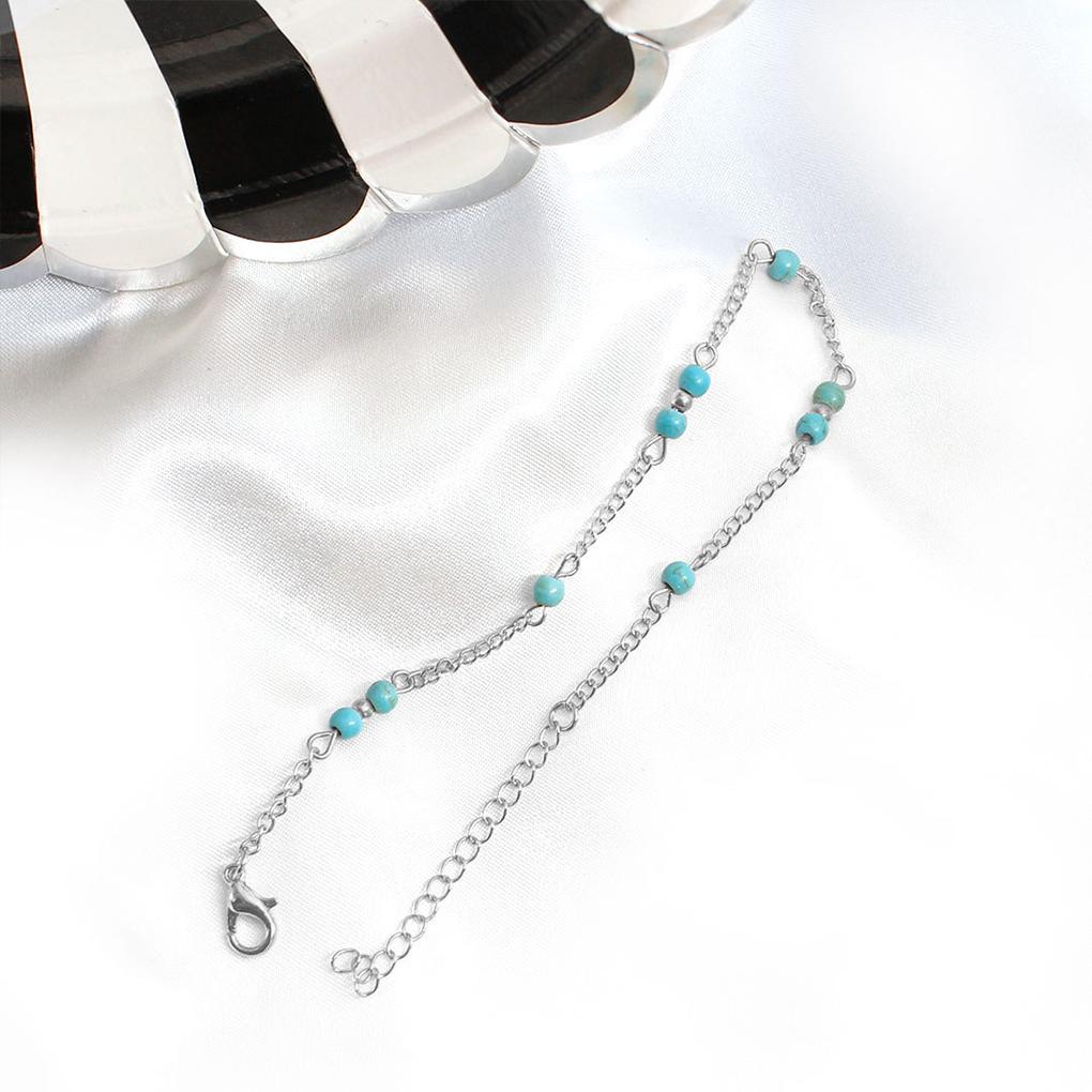 Anklets Layered Beaded Adjustable Simple Style Universal Aesthetic Jewelry Fashion Accessory Ankle Bracelets for Women Girls