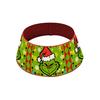 Christmas Tree Collar 22 Inch Green Elf Xmas Tree Base Stand Cover Fabric Tree Ring for Farmhouse Holiday Party Decor