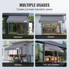 Manual Retractable Awning, 78" Outdoor Retractable Patio Awning Sunshade Shelter, Adjustable Patio Door Window Awning Canopy with 39" Sun Shade
