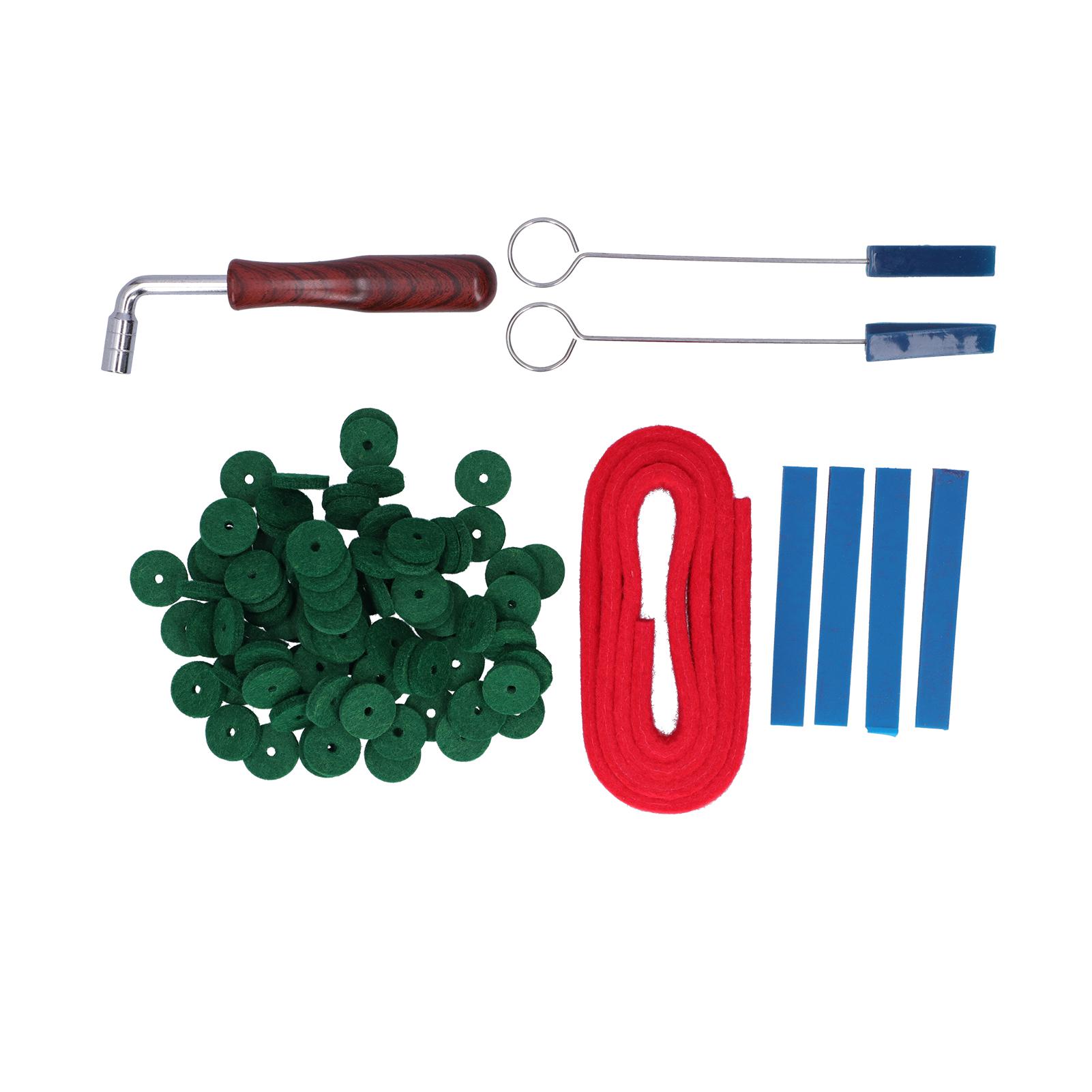 

Набор инструментов для настройки пианино Фетровый тоновый ключ Резиновые глушители Блоки Набор для ремонта музыкальных инструментов