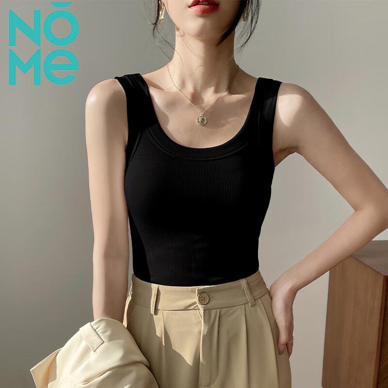 NOME Women's Ribbed Stretchy Sleeveless Camisole Tank Top