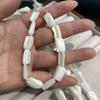 3 prameny, Bílé přírodní perly z sladkovodních mušlí, 12×20-13×22 mm, Ručně vyráběné korálky z mušlí ve tvaru podkovy pro výrobu šperků DIY 18 cm