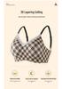 Seamless Diamond Pattern Push-Up Bra: Wire-Free, Soft Support, Girlish Style for Small Busts.