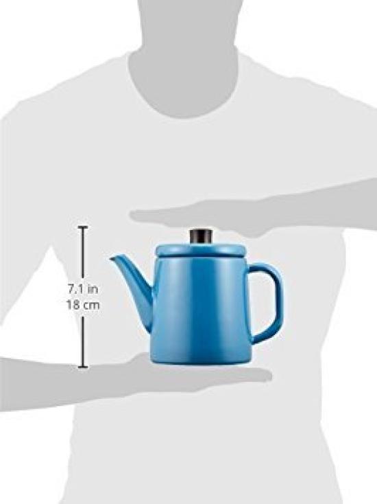 Nodahoro Kettle Enamel compatible Made in Japan Pottle Blue 1.5L Gas/IH PTR-1.5KBL