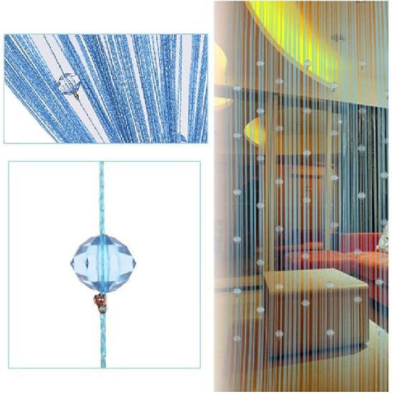 FUT String Tassel Crystal Beads Curtain, Partition Door Curtain Beaded String Curtain Door Screen Panel Home Decor Divider for Bridal Chamber Room