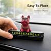 Car Temporary Parking Phone Number Plate Dog Decor Hidden Number Card for Dashboard Contact Sign Auto Interior Ornament Use Kit