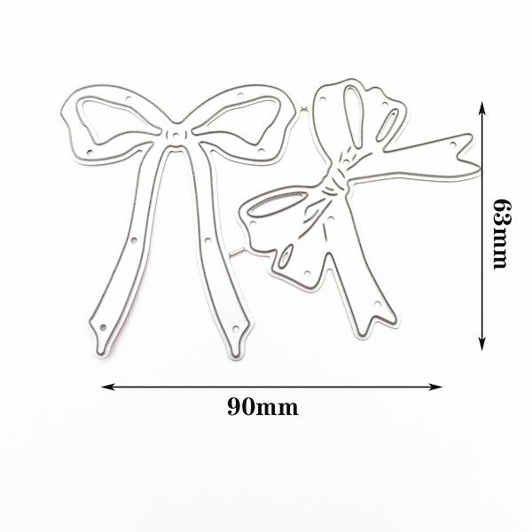 2 Stück Metall-Stanzformen mit Schleife, für DIY Scrapbooking, Album, Papier, Karten, dekoratives Handwerk, Prägung, Stanzungen