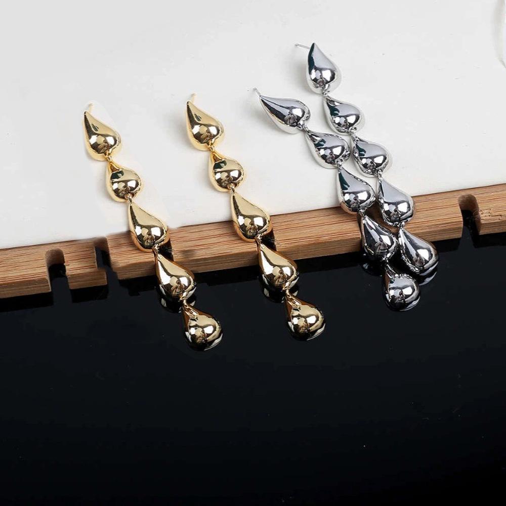 

Серьги-кисточки с глянцевой отделкой Water Drop, серьги-капли Angel Tears Waterfall в стиле ретро, утягивающие лицо золотой