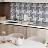 Easy Installation Vinyl Tile Set Abstract Mosaic Pattern 20x20x20 Cm